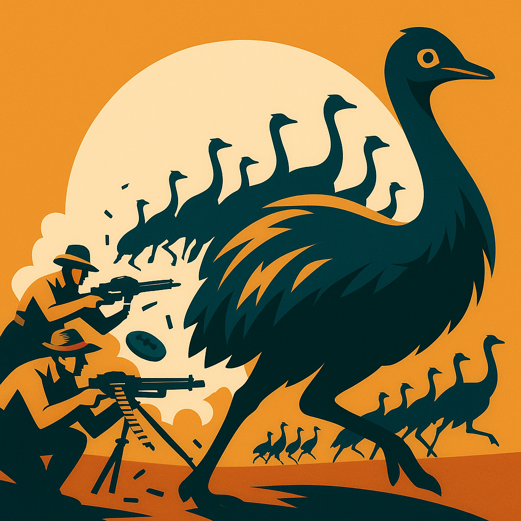 Cover art for Man vs Emu: Australia's Great Machine Gun Fiasco of 1932